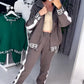 Women's Color-Block Hooded Tracksuit Set