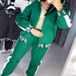 Women's Color-Block Hooded Tracksuit Set