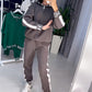 Women's Color-Block Hooded Tracksuit Set