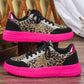 Dam Vintage Glitter Mode Fritid Sneakers