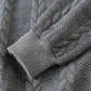 👔🧶 Avslappnad herrtröja med halvglidare & flätmönster – Värm & stilfull i hållbar bomull! Perfekt för arbete och fritid ✨