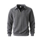 👔🧶 Avslappnad herrtröja med halvglidare & flätmönster – Värm & stilfull i hållbar bomull! Perfekt för arbete och fritid ✨