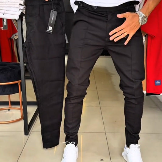 Slim-fit-byxor för herr med justerbar midja