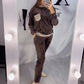 Loungewear-set i mjuk velour för kvinnor