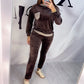 Loungewear-set i mjuk velour för kvinnor