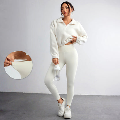 Högmidjad sportset i 3 delar för kvinnor, för yoga och avkoppling