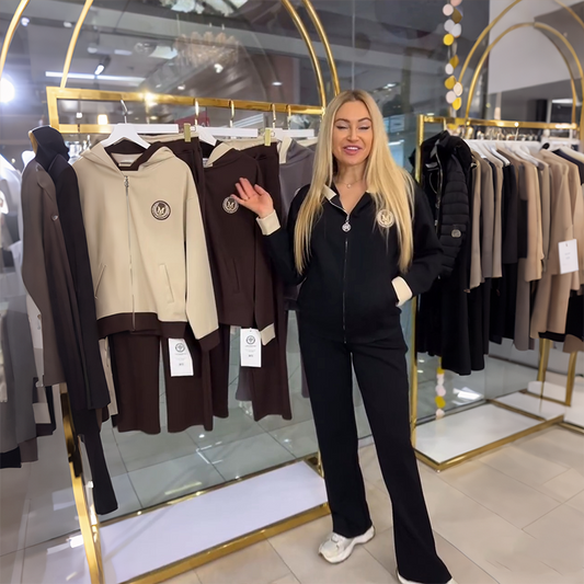 Huvtröja med dragkedja för damer