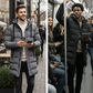 🔈🔈Vinternyttiga produkter - 50% RABATT❄️Medellång dunjacka med huva för män