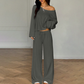 Women's Off-Shoulder Top &  Pants 2-Piece Outfit