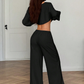 Women's Off-Shoulder Top &  Pants 2-Piece Outfit