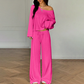 Women's Off-Shoulder Top &  Pants 2-Piece Outfit