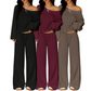 Women's Off-Shoulder Top &  Pants 2-Piece Outfit