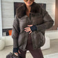 Women's Chic Puffer Jacket with Faux Fur Collar