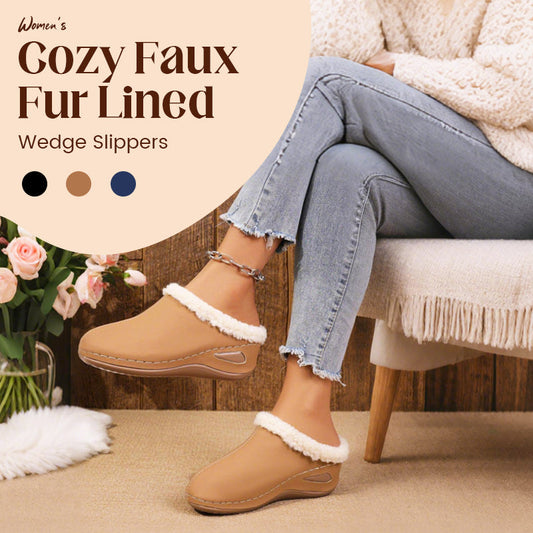 Bekväma slip-on-loafers för damer med ullfoder