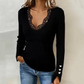 Women's Lace V-Neck Ribbed Knit Tops