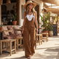 Retro western-overall i mocka med fransar
