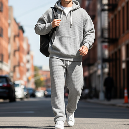 Huvtröja och joggingbyxor för herr