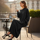 Asymmetrisk off-shoulder-tröja Maxi-klänning