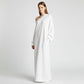 Asymmetrisk off-shoulder-tröja Maxi-klänning