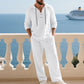 Herrhuvtröja och byxor i ledig passform – 2-delat set