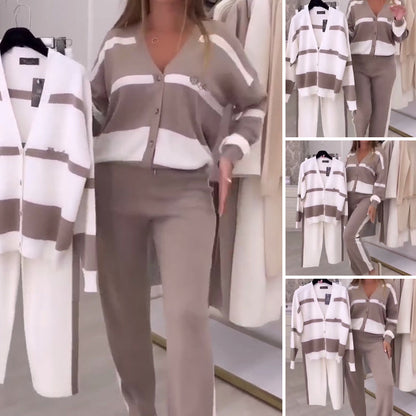 💕Modet streckat bekvämt casual tvådelat set för kvinnor