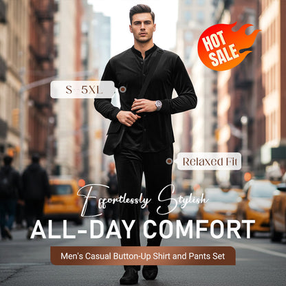 🔥Casual skjorta och byxor för män