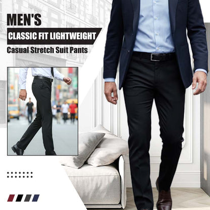 Lätt och stretchig klassisk kostymbyxa för herr