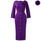 Elegant bodycon-klänning med rund halsringning