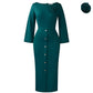 Elegant bodycon-klänning med rund halsringning