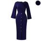 Elegant bodycon-klänning med rund halsringning