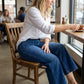 👖 50% RABATT!🌟Damjeans med hög midja och vida ben