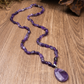 Syntetisk kristall halsband med Teardrop hänge