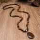 Syntetisk kristall halsband med Teardrop hänge