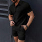 👕 50% RABATT! 🩳 Matchande Skjorta & Shorts Set – Komplett Look, Bekväm Passform & Avslappnad Stil ☀️