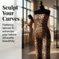 Leopardmönstrad axelbandslös jumpsuit