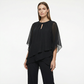 🎉Elegant tvådelat set: blus med asymmetrisk fåll och vida byxor