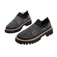 Dammodiga, glittrande loafers med strass och bekväm passform
