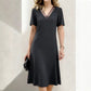 Women's Elegant V-Neck Mesh Dress