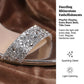 Rhinestone Ankle Strap Sandals with Sculptural Heel