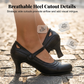 Eleganta pumps med rund tå och ankelrem