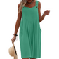 Ärmlös jumpsuit med vida ben för sommarbrisen
