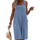 Ärmlös jumpsuit med vida ben för sommarbrisen
