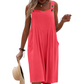 Ärmlös jumpsuit med vida ben för sommarbrisen