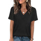 👚 50% RABATT! 🌸 Dam V-ringad Kortärmad Casual T-shirt – Andningsbar, Lätt & Perfekt För En Avslappnad Sommarlook ☀️