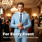 ✨👔60% RABATT + FRI FRAKT 💼Herr Tvådelad Kostym i Modern Passform – Andningsbar, Skrynkelfri & Professionell Stil ✨