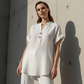 🌸 50 % RABATT! ✨Dam-T-shirt med V-ringning och knäppning