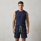 Set med linne och shorts i ledig sportstil för män