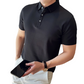 Kortärmad, enfärgad, svalkande skjorta för män i business casual-stil
