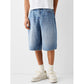 Casual jeansshorts med vida ben för män