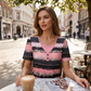 👚 50 % rabatt! 👕 Trendig randig tröja med henleykrage 🌸